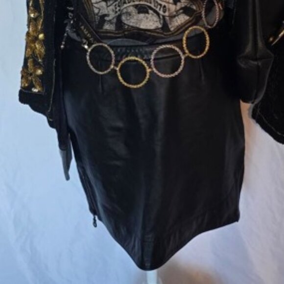 Leather Mini Skirt, Size 6 Petite - Picture 2 of 3